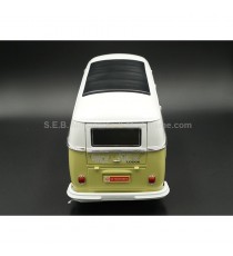 VW VOLKSWAGEN MINIBUS SPACE AGE 1962 GREEN AND WHITE 1:18 GREENLIGHT back side