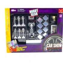 SET ACCESSOIRES D'EXPOSITION VOITURE 1:24 HOBBY GEAR