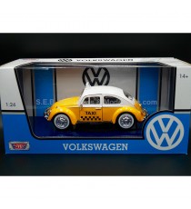 VW VOLKSWAGEN COCCINELLE TAXI 1966 MEXICO 1:24 MOTORMAX with packaging
