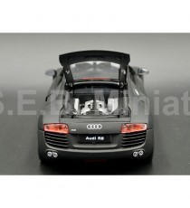 AUDI R8 V10 COUPE 2006 MAT BLACK 1:24 WELLY open hood