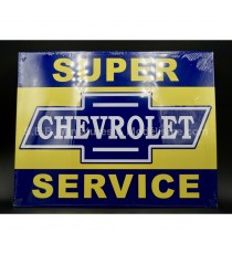 PLAQUE MÉTAL PUBLICITAIRE AUTOMOBILE SUPER CHEVROLET SERVICE - ECH 1