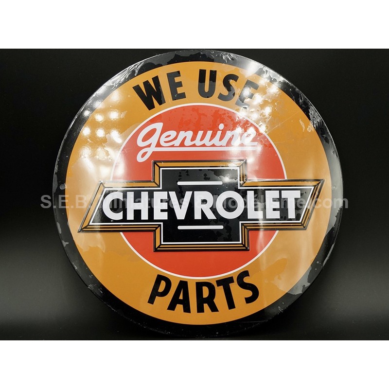 PLAQUE MÉTAL PUBLICITAIRE AUTOMOBILE CHEVROLET GENUINE PLAQUE MÉTAL PUBLICITAIRE AUTOMOBILE CHEVROLET GENUINE