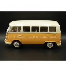 VW VOLKSWAGEN T1 BUS 1963 JAUNE / CRÈME 1:18 WELLY côté gauche