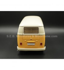 VW VOLKSWAGEN T1 BUS 1963 YELLOW / CREAM 1:18 WELLY back side