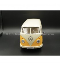 VW VOLKSWAGEN T1 BUS 1963 YELLOW / CREAM 1:18 WELLY front side