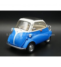 BMW ISETTA 250 BLUE / WHITE 1:18 WELLY left front