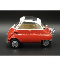 BMW ISETTA 250 RED / WHITE 1:18 WELLY left side