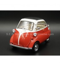 BMW ISETTA 250 RED / WHITE 1:18 WELLY left front