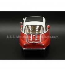 BMW ISETTA 250 RED / WHITE 1:18 WELLY back side