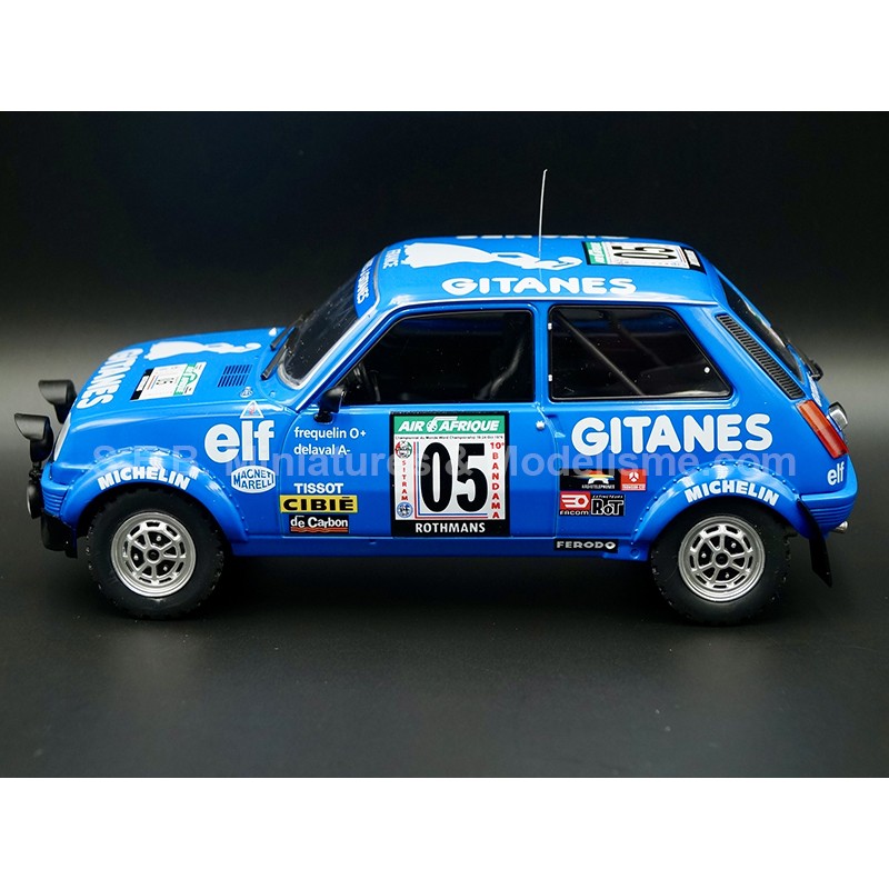 RENAULT 5 ALPINE GITANE N°5 RALLY BANDAMA 1978 1:18 IXO-MODELS left side