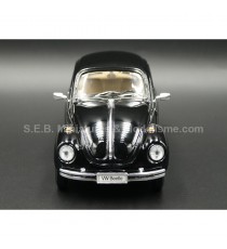 VW COCCINELLE VOLKSWAGEN BLACK 1:24 WELLY front side