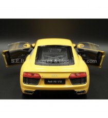 AUDI R8 V10 COUPE 2006 YELLOW 1:18 WELLY back side