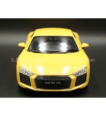 AUDI R8 V10 COUPE 2006 YELLOW 1:18 WELLY front side