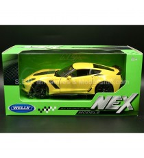 CHEVROLET CORVETTE Z06 2017 YELLOW 1:24 WELLY with packaging