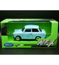 TRABANT 601 BLUE 1:24 WELLY with packaging