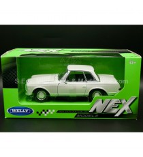 MERCEDES 230 SL 1963 W113 WHITE 1:24 WELLY with packaging