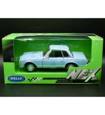MERCEDES 230 SL 1963 W113 BLUE 1:24 WELLY with packaging