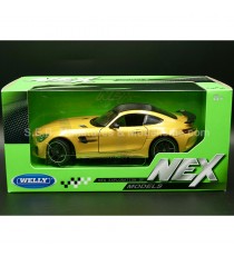 MERCEDES AMG GTR METALLIC YELLOW 1:24 WELLY in the packaging