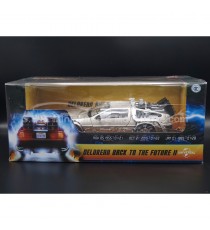DMC DE LOREAN FROM THE MOVIE BACK TO THE FUTURE II 1983 ALUMINUM GREY 1:18 SUN STAR with packaging