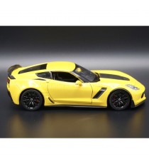 CHEVROLET CORVETTE Z06 2017 YELLOW 1:24 WELLY right side