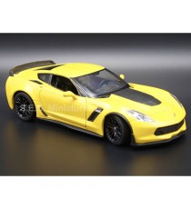 CHEVROLET CORVETTE Z06 2017 YELLOW 1:24 WELLY right front