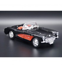 CHEVROLET CORVETTE CONVERTIBLE 1957 BLACK 1:24 WELLY right front