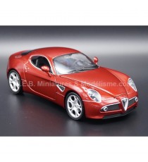 ALFA ROMEO 8C COMPETITION METALLIC RED 1:24 WELLY right front