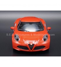 ALFA ROMEO 4C 2014 RED 1:24 WELLY front side