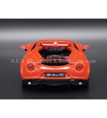 ALFA ROMEO 4C 2014 RED 1:24 WELLY open boot