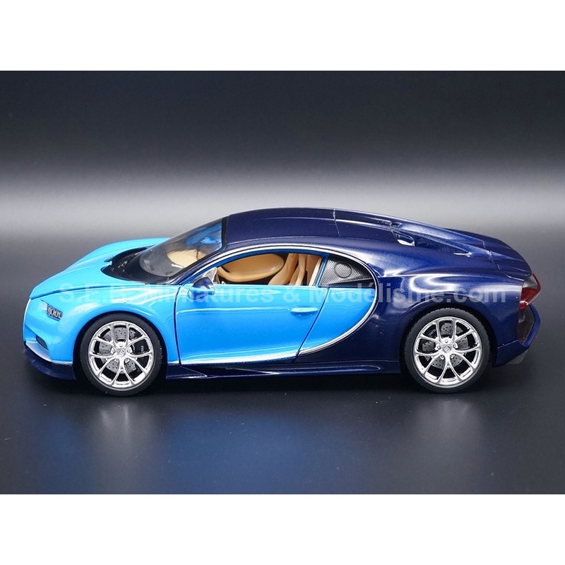 BUGATTI CHIRON FROM 2016 BLUE 1:24 WELLY left side