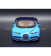 BUGATTI CHIRON 2016 BLUE 1:24 WELLY front side