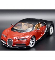 BUGATTI CHIRON 2016 RED / BLACK 1:24 WELLY left front