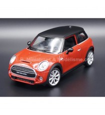 MINI COOPER S RED BLACK ROOF 2014  1:24 WELLY left front