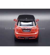 MINI COOPER S RED BLACK ROOF 2014  1:24 WELLY back side