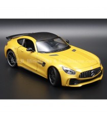 MERCEDES AMG GTR METALLIC YELLOW 1:24 WELLY right front