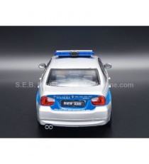 BMW 330i POLIZEI ( POLICE ALLEMANDE ) GRIS METAL/BLEU 1:24 WELLY vue arrière