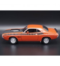 DODGE CHALLENGER T/A 1970 ORANGE/NOIR 1:24 WELLY vue de côté gauche