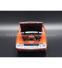 DODGE CHALLENGER T/A FROM 1970 ORANGE/BLACK 1:24 WELLY open hood