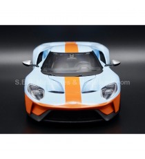2019 FORD GT 40 BLUE AND ORANGE 1:18 MAISTO front sidde