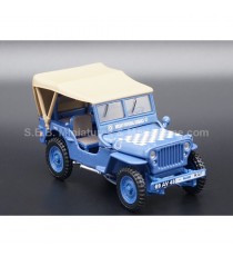 JEEP WILLYS 1/4 MILITAIRE (AIRCRAFT DISPERSAL GUIDANCE) 1:43 CARARAMA avant droit
