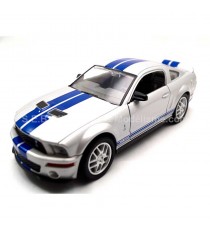 FORD MUSTANG GT 500 SHELBY DE 2007 GRISE 1:24 LUCKY DIE CAST avant gauche