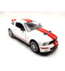 FORD MUSTANG GT 500 SHELBY DE 2007 BLANCHE 1:24 LUCKY DIE CAST avant droit