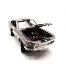 FORD MUSTANG SHELBY GT 500 KR GRISE 1:18 LUCKY DIE CAST CAPOT MOTEUR OUVERT