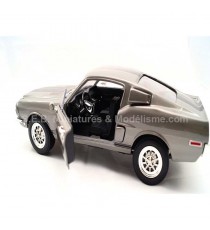 FORD MUSTANG SHELBY GT 500 KR GRISE 1:18 LUCKY DIE CAST PORTE OUVERTE