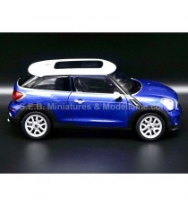 MINI COOPER S PANCEMAN BLUE WHITE ROOF 1:24 WELLY right side