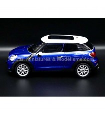 MINI COOPER S PANCEMAN BLEU TOIT BLANC 1:24 WELLY