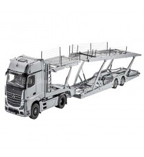 CAMION MERCEDES ACTROS PORTE-VOITURES SEMI REMORQUE ARGENT 1:18 NZG