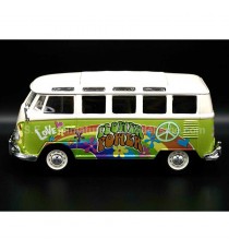 VW VOLKSWAGEN COMBI T1 SAMBA BUS HIPPIE VERT 1:24-25 MAISTO, CÔTÉ GAUCHE