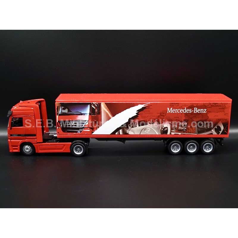 MERCEDES ACTROS 1857 40 CONTAINER ROUGE 1:43 NEW RAY