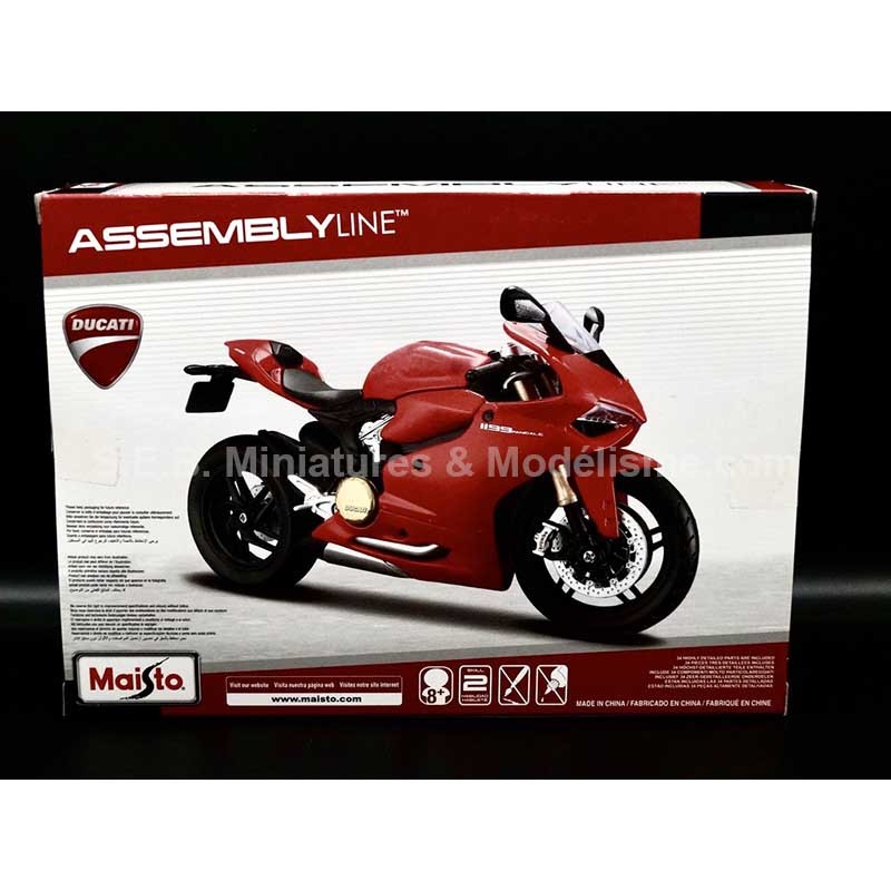DUCATI 1199 PANIGALE RED IN KIT 1:12 MAISTO PACKAGING